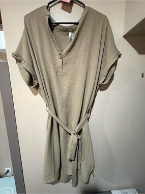 IB Diffusion Women’s Relaxed Belted Shirt Dress